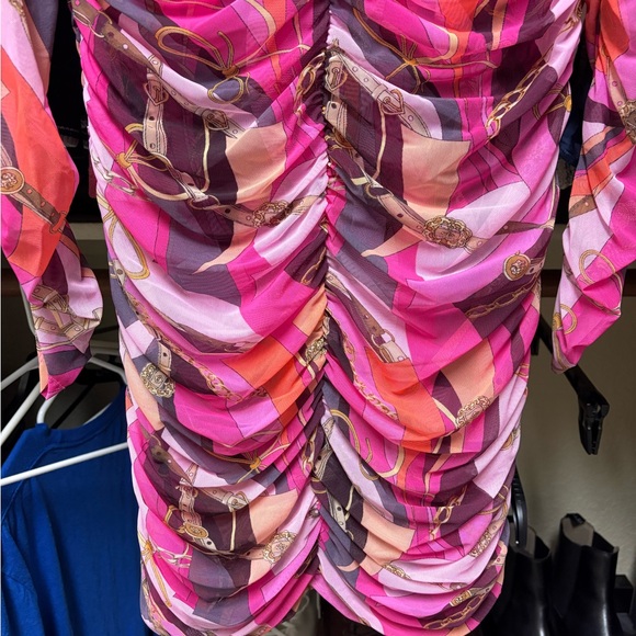 L'AGENCE lolisa runched mesh mini dress - Picture 4 of 10